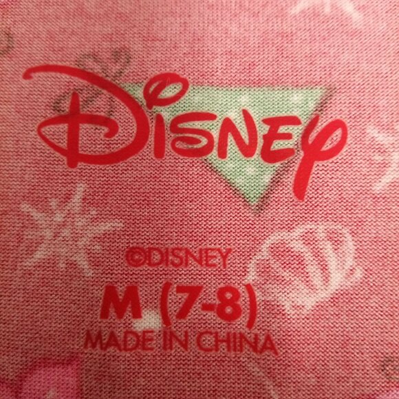 Disney Girl's Red Holiday Print Skater Style Dress Size Medium 7/8 - Picture 6 of 8